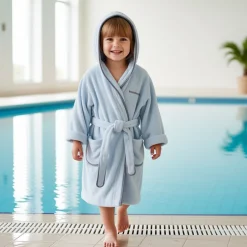 Accappatoio baby Borbonese KIDS Cangiante azzurro 24/36 mesi