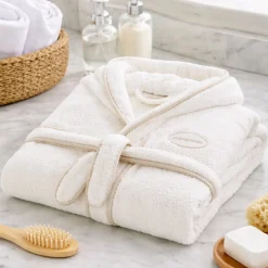 Accappatoio baby in spugna Borbonese OP KIDS biscotto