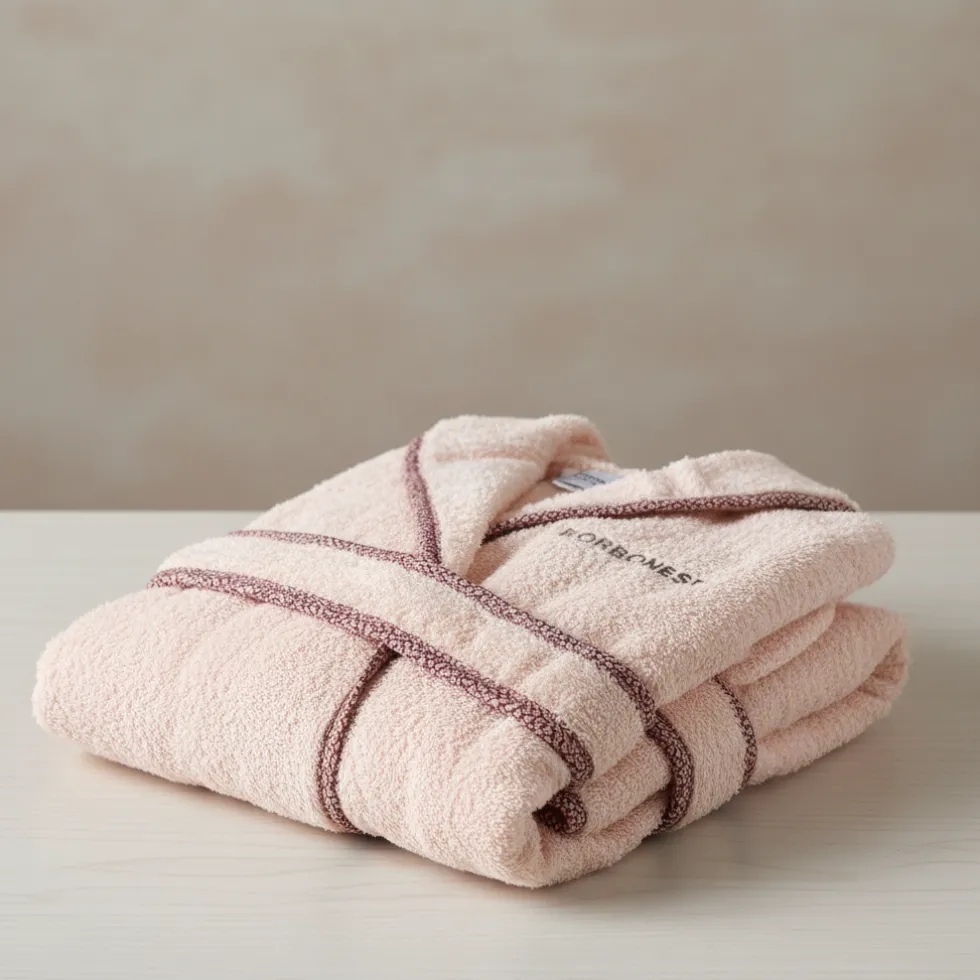 Accappatoio baby in spugna Borbonese KIDS Cangiante rosa