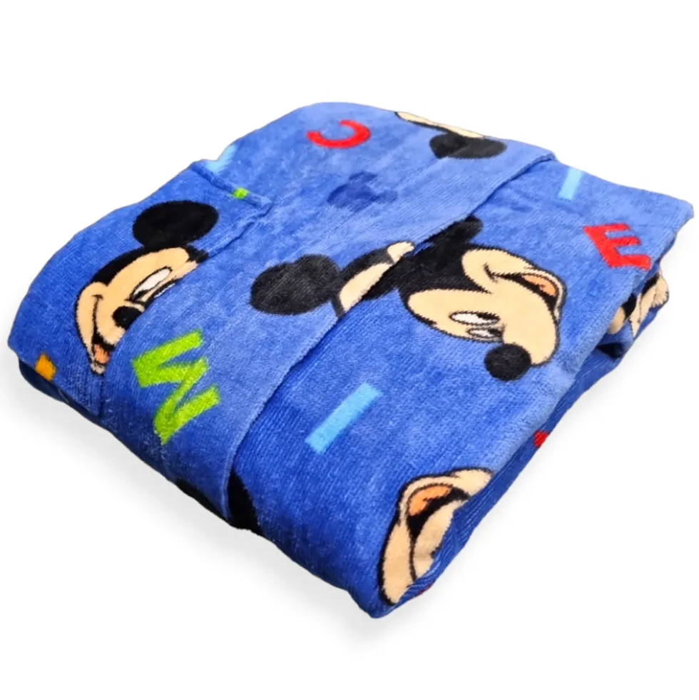 Accappatoio bambino spugna con cappuccio Disney Mickey Mouse
