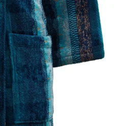 Accappatoio Carrara in Spugna con Cappuccio melange blu Tandy