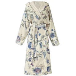 Accappatoio donna spugna con cappuccio PIP STUDIO Secret Garden panna