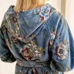 Accappatoio donna spugna PIP STUDIO Secret Garden blu