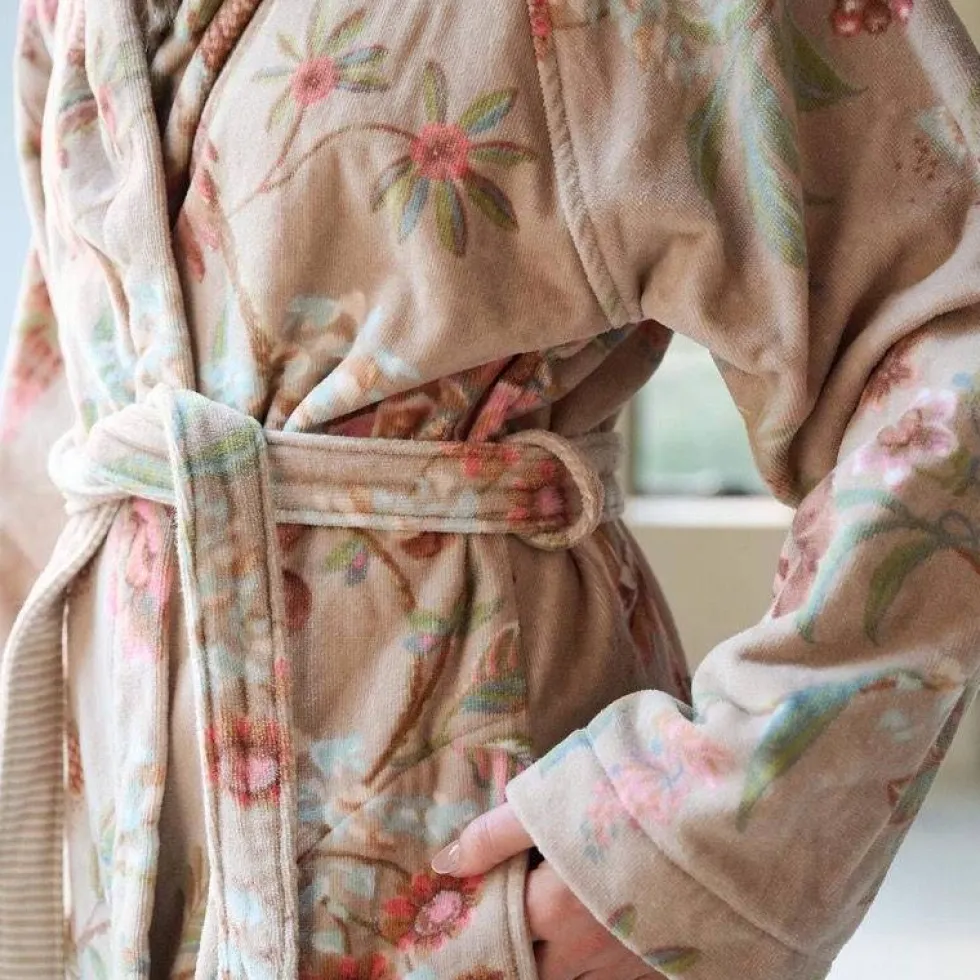 Accappatoio donna spugna PIP STUDIO Secret Garden Beige