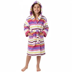 Accappatoio JUNIOR 6 anni in spugna con cappuccio GABEL Tropical ROSA
