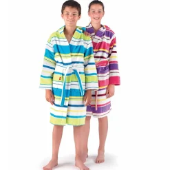 Accappatoio JUNIOR 6 anni in spugna con cappuccio GABEL Tropical ROSA