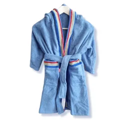 Accappatoio JUNIOR spugna con cappuccio GABEL Pongo bluette