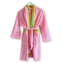 Accappatoio JUNIOR spugna con cappuccio GABEL Pongo rosa
