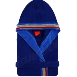 Accappatoio JUNIOR spugna con cappuccio GABEL Pongo blu