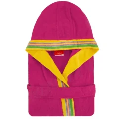 Accappatoio JUNIOR spugna con cappuccio GABEL Pongo fuxia