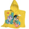 Accappatoio Poncho in spugna 44 Gatti Giallo per bambini