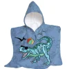 Accappatoio Poncho MAXI in spugna Dinosauri blu per bambini