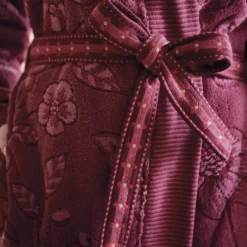 Accappatoio sciallato donna spugna PIP STUDIO Jasmin jacquard malva