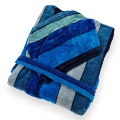 Accappatoio spugna e cappuccio Carrara TROPICS Blu