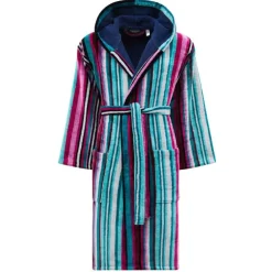 Accappatoio Unisex CARRARA BORA BORA | 100% Cotone righe turchese