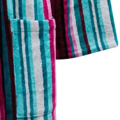 Accappatoio Unisex CARRARA BORA BORA | 100% Cotone righe turchese