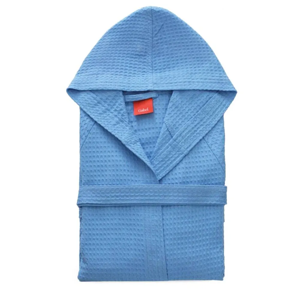 Accappatoio UNISEX GABEL GOLF in Nido d'Ape: Tinta Unita Cielo