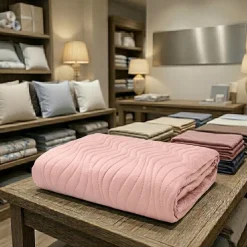 Acquista Online Trapuntino Sunny Wave Rosa Matrimoniale Leggero