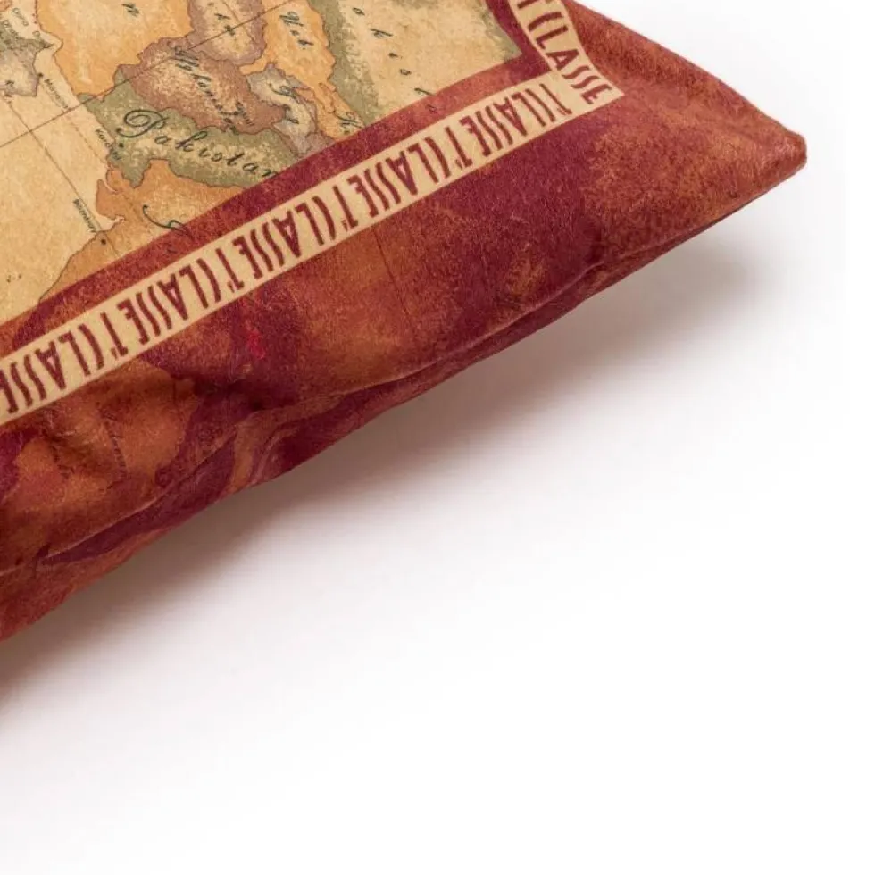ALVIERO MARTINI cuscino arredo in velluto 1classe Geo Classic RED