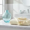 Asciugamani lusso Set 1+1 Carrara Raffy Burro con frange 20 nodi