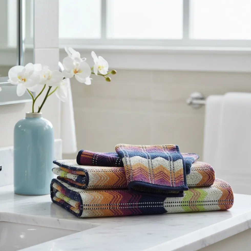 Asciugamani Missoni | asciugamano e ospite TRAVIS 100 onde multicolore