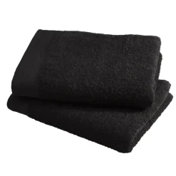 Asciugamano con ospite da bagno Happidea 460 gr Nero Corvino