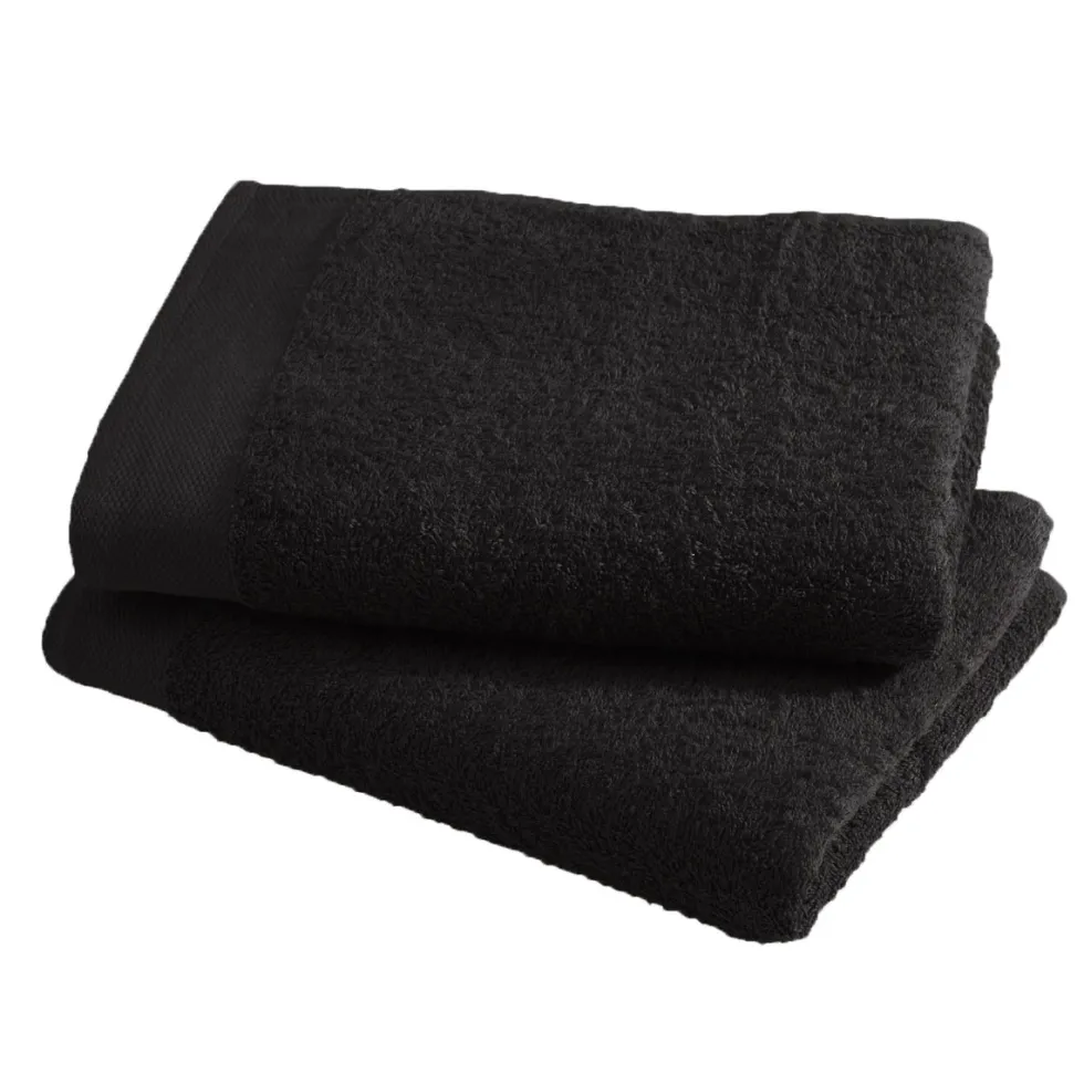 Asciugamano con ospite da bagno Happidea 460 gr Nero Corvino