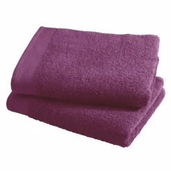 Asciugamano con ospite da bagno Happidea 460 gr Porpora