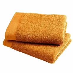 Asciugamano con ospite da bagno Happidea 460 gr Arancio Melone