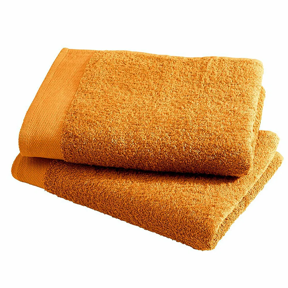 Asciugamano con ospite da bagno Happidea 460 gr Arancio Melone