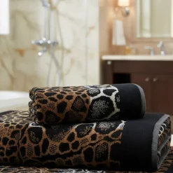 Asciugamano e ospite Bagno Lusso Carrara Ocean animalier bruciato