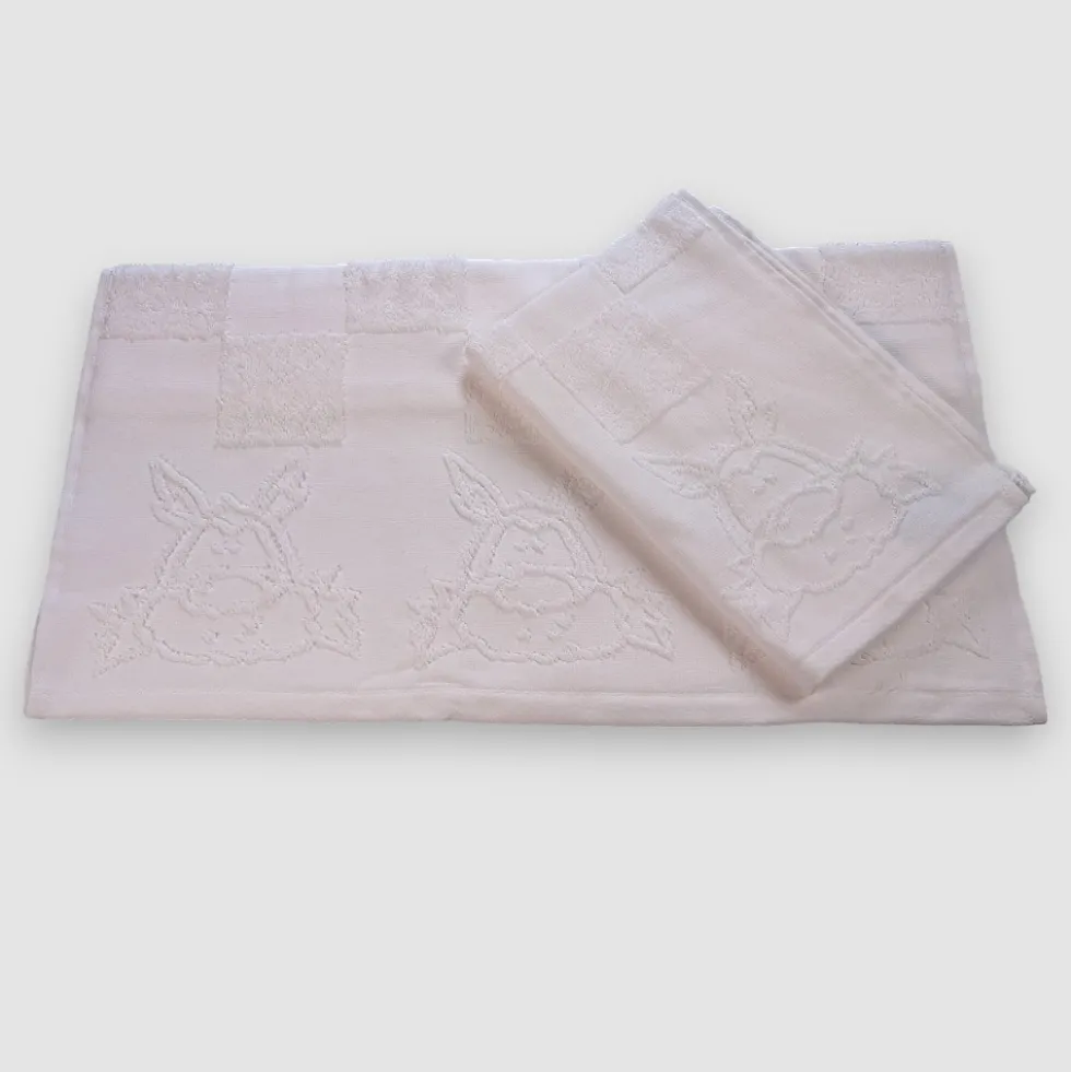 Asciugamano e ospite in spugna jacquard Eic-Pi Lupo Multicolor