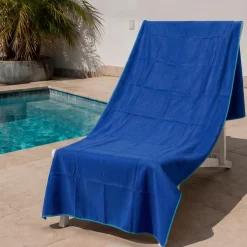 Asciugamano mare Microfibra Millerighe Active Blu 90x170