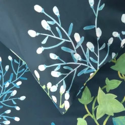 BASSETTI | Completo copripiumino Flower Gate matrimoniale blu