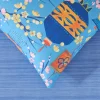 Bassetti completo copripiumino matrimoniale Koyoto azzurro doubleface