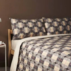 Bassetti completo copripiumino in cotone Globes G1 beige