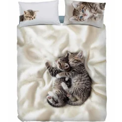 Bassetti Completo Copripiumino Coccole Time - Copripiumini Gattini