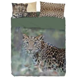 Bassetti completo lenzuola-copriletto LEOPARD in puro cotone