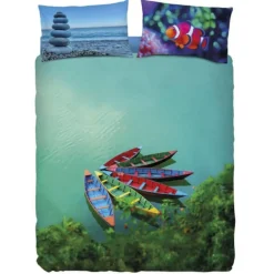 Bassetti Copripiumino completo 5 Boats in cotone fantasia marina