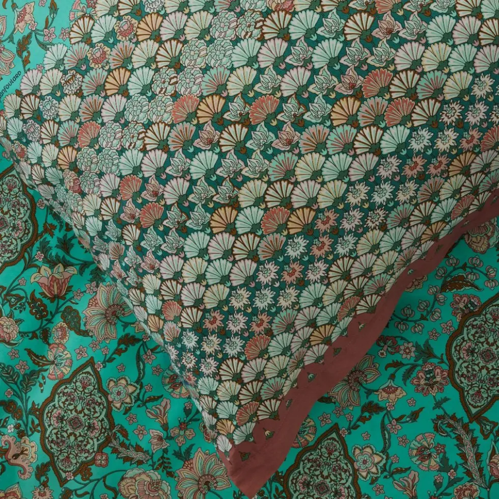 Bassetti Copripiumino Matrimoniale Tigullio Verde Acqua 250x210 Cotone
