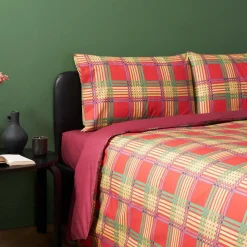 Bassetti Copripiumino Piazza e mezza Weaving Rosso Multicolore