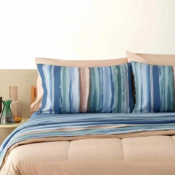 Bassetti Extension B1 | Completo Lenzuola Matrimoniale Sfumato Blu