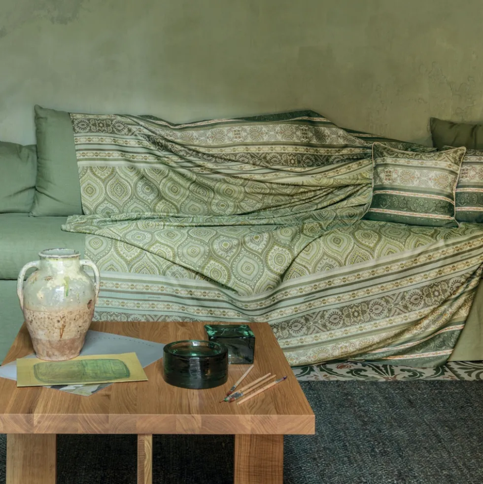 Bassetti Granfoulard Hanbury V1 - Eleganza Naturale Verde Oliva e Muschio
