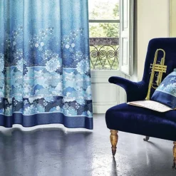 Bassetti Granfoulard MADAMA BUTTERFLY B1 Copritutto Telo Arredo Toni BLU