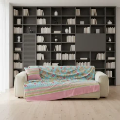 Bassetti Granfoulard Telo Arredo 180x270 Rapallo Turchese Copridivano