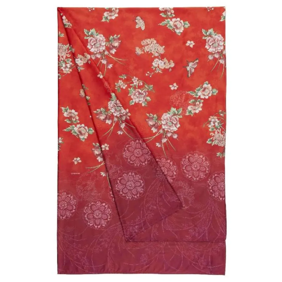 Bassetti Granfoulard Telo Arredo Esperidi R1 floreale rosso in cotone
