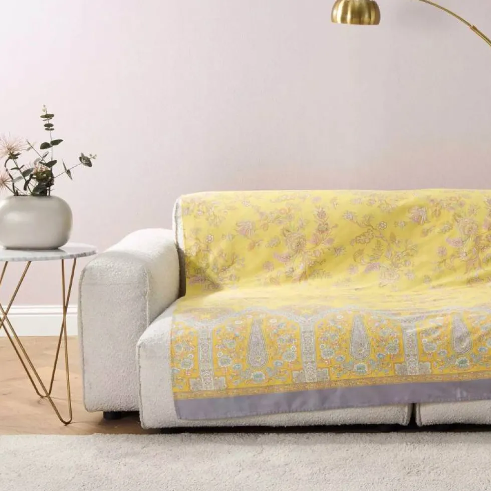 Bassetti Granfoulard Telo arredo Indian Roses Y1 fantasia cachemire giallo