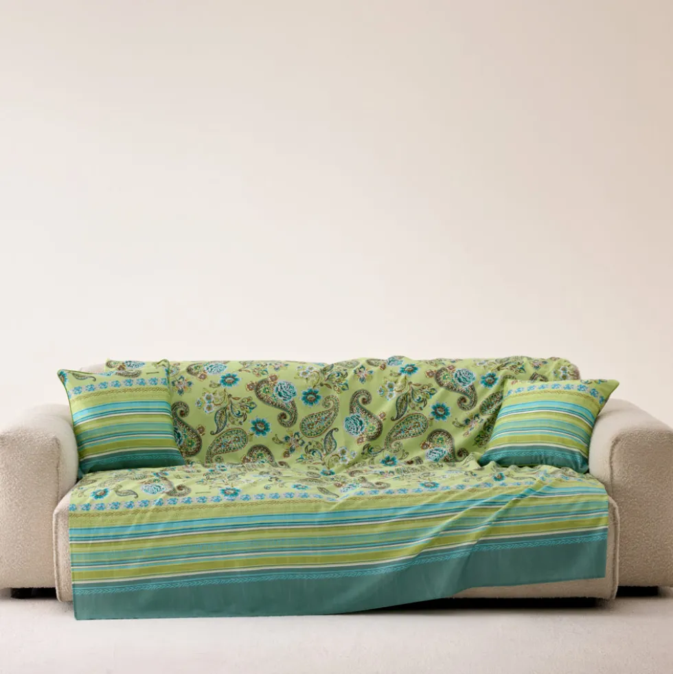Bassetti Granfoulard Telo Arredo 180x270 Rapallo Verde Giada Copripoltrona