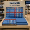Bassetti Kilt B2 | Completo Lenzuola Matrimoniale Scozzese turchese