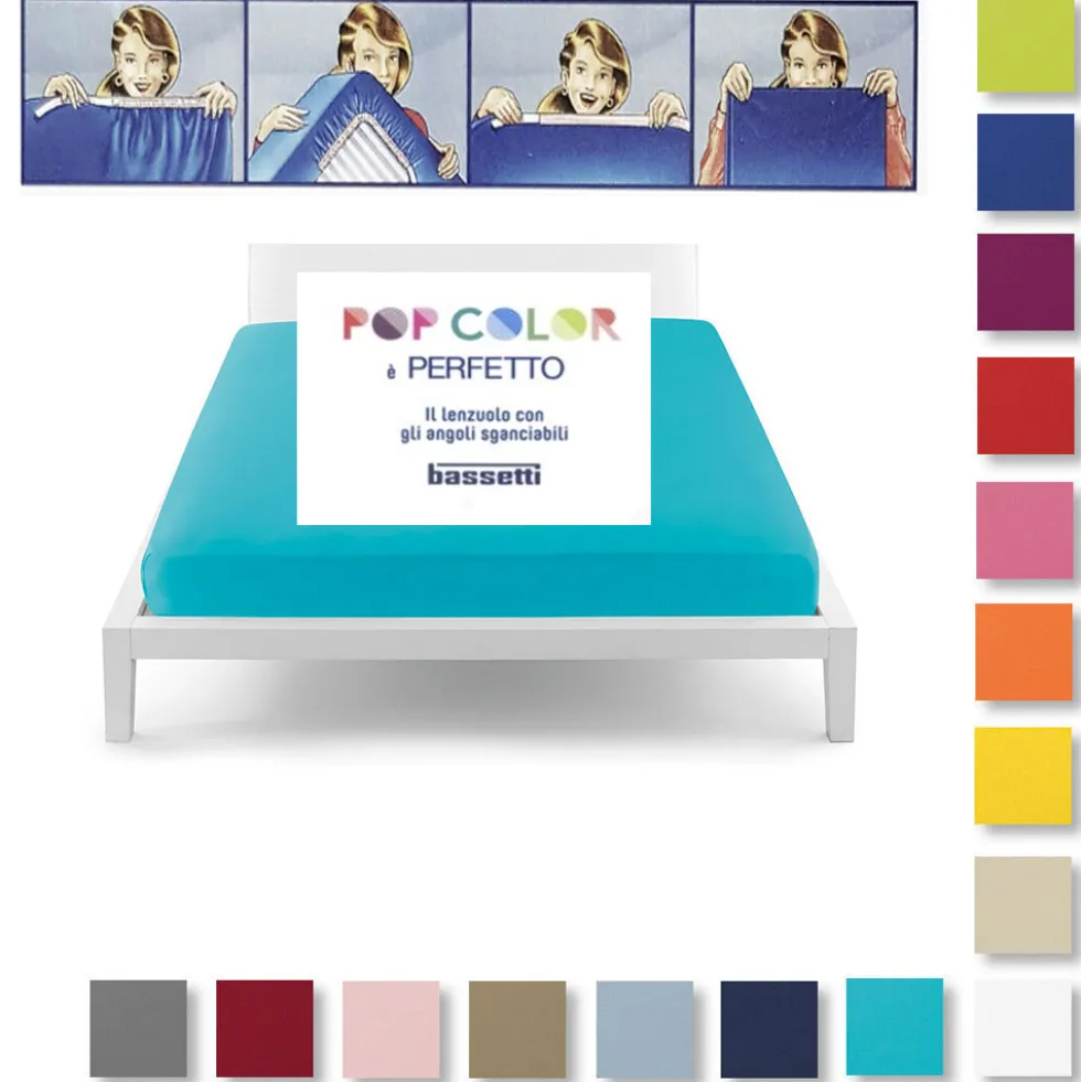 Bassetti PERFETTO Lenzuolo con angoli sganciabili singolo h.30